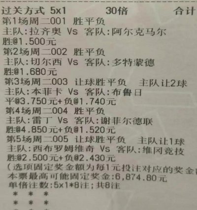 小联赛竞彩爆冷门：40元擒7.2万与70元揽1.6万巨奖